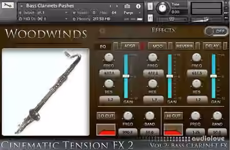 Cacophony Inc Cinematic Tension FX2 Vol.2 Bass Clarinets [KONTAKT]