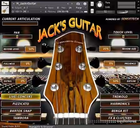 Hephaestus Sounds Jack's Concert Guitar v1.10 [KONTAKT]